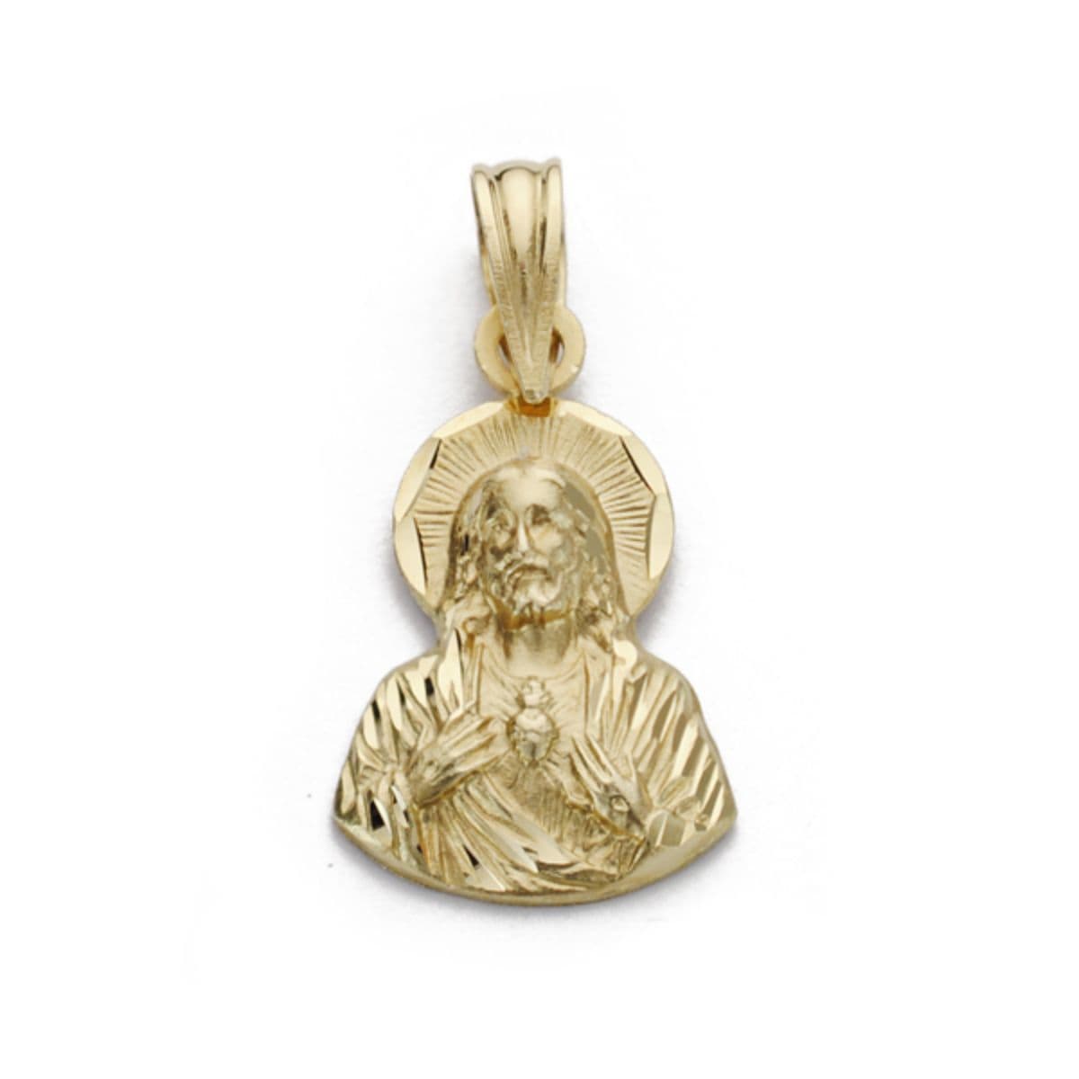 Pingente Cristo Sagrado Coração de Jesus 18K. 17x10 mm