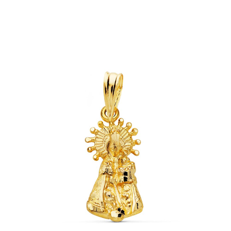 18K Silueta Virgen De Los Desamparados 17x9 mm