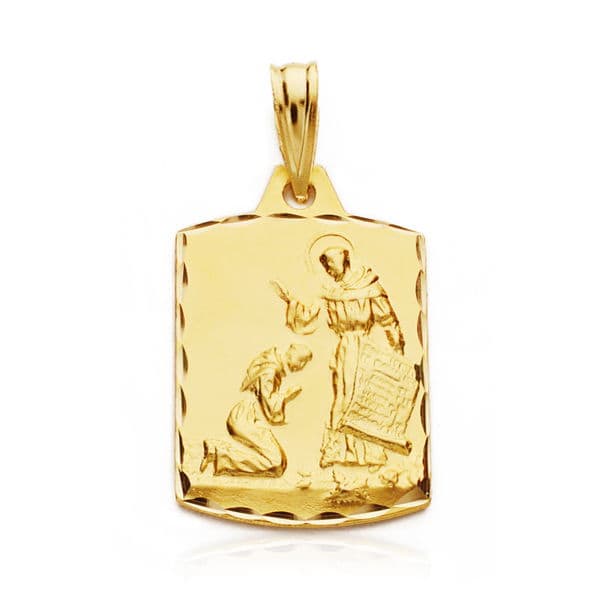 18K Medal Blessing of Saint Francis of Assisi 20x14 mm