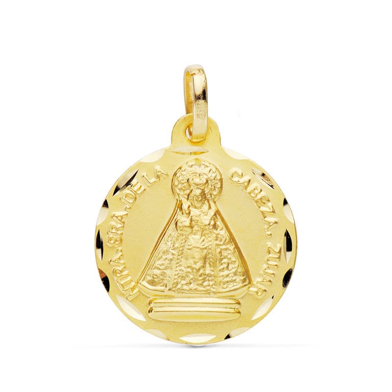 18K Medal of the Virgin of the Head of Zujar 18 mm