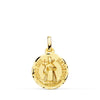 18K Yellow Gold Child of the Remedy Medal Carved 16 mm