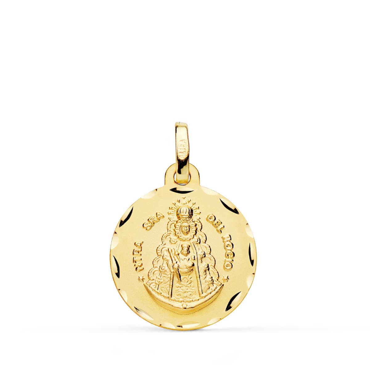 18K MEDALLA DE LA VIRGEN DE COVADONGA TALLADA 18 MM 18K MEDALLA DE LA VIRGEN DE COVADONGA TALLADA 18 MM