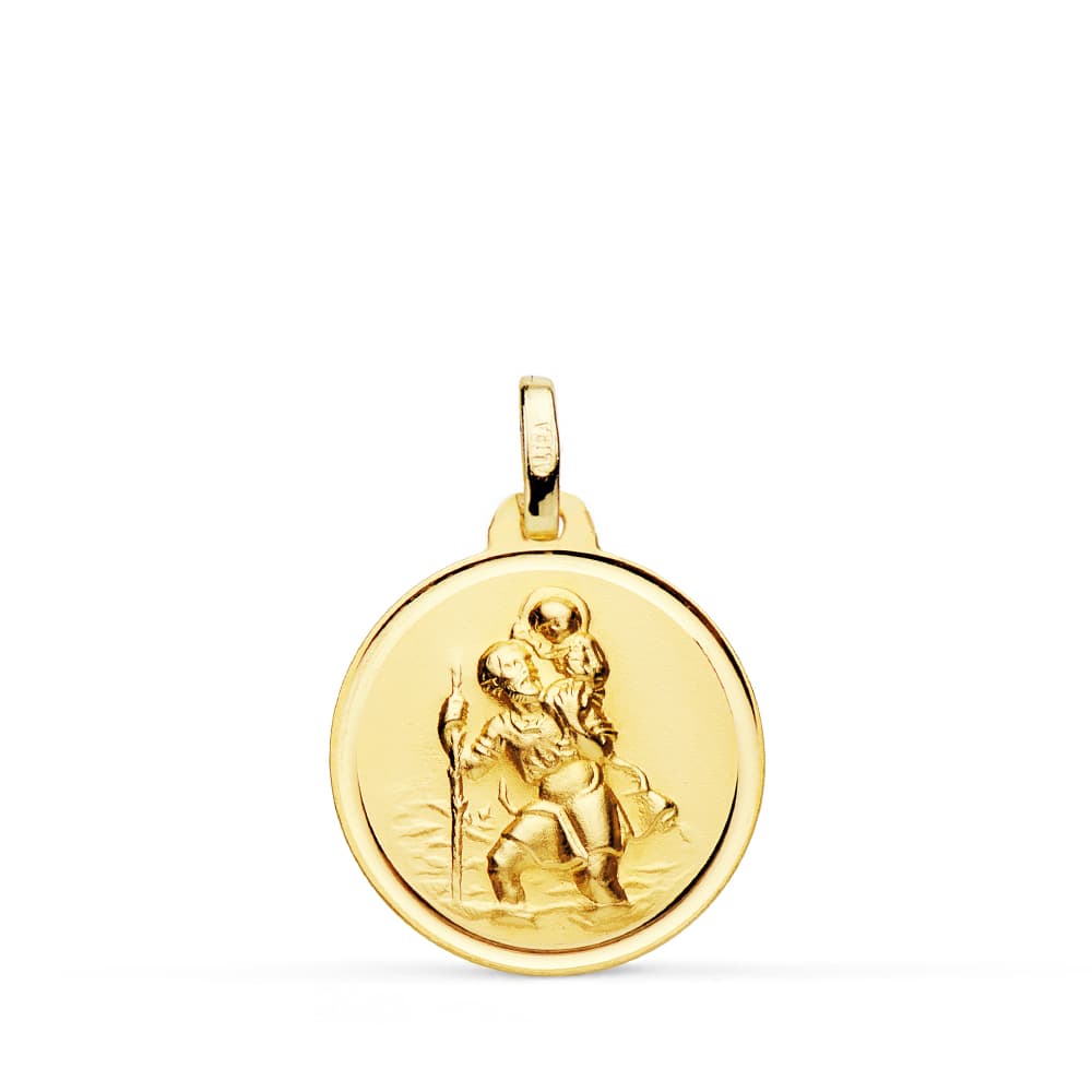 18K Saint Christopher Medal Bezel 18 mm