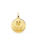18K Yellow Gold Medal Saint Gemma Bezel 18 mm