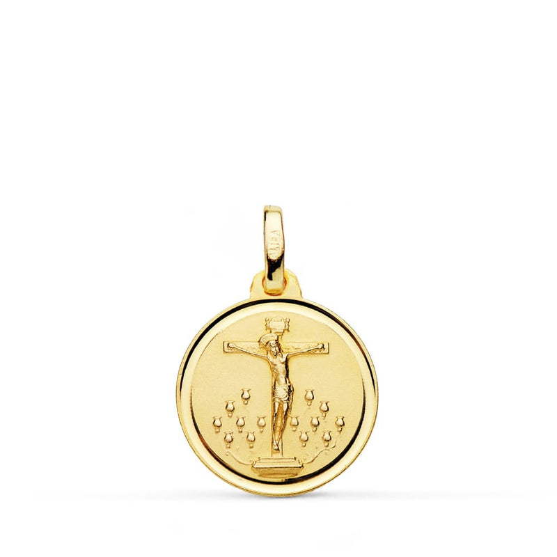 Lunette de médaille Cristo De La Laguna 18K 18 mm