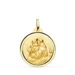 18K Medalla San Antonio Bisel 24 mm