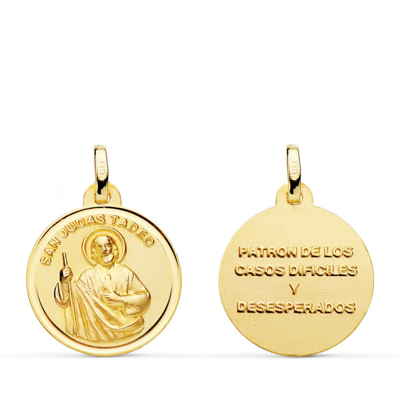 18K Saint Jude Thaddeus Medal Bezel 18 mm