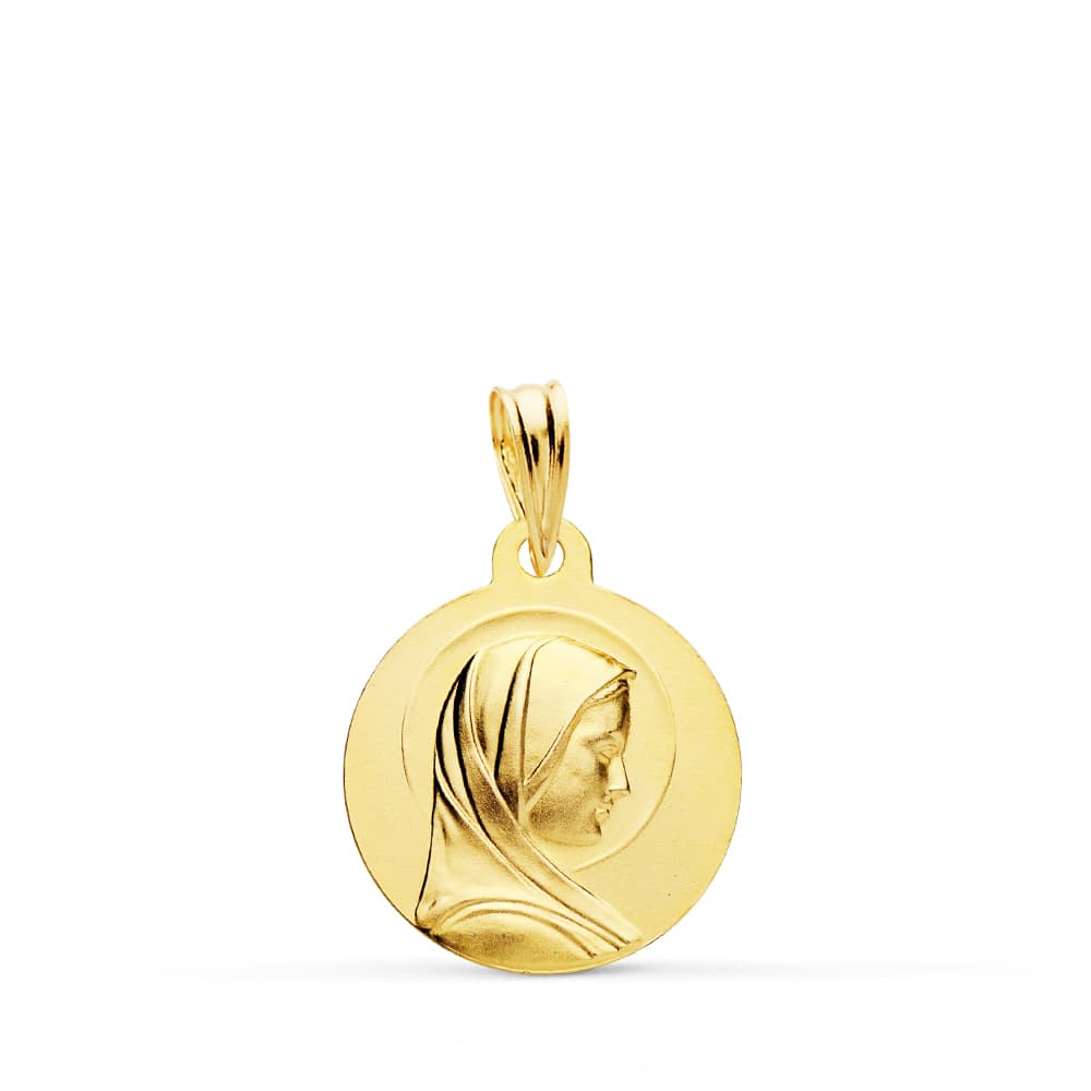 18K Medal Virgin Girl 16 mm