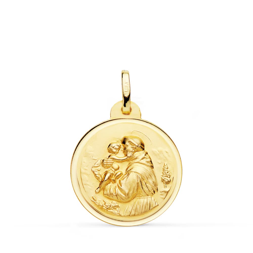 18K Medal of Saint Anthony Bezel 20 mm 2.75 Gr