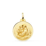 18K St. Anthony Medal Bezel 20mm 2.75 Gr
