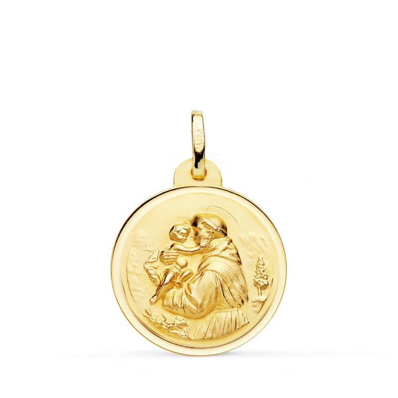 18K St. Anthony Medal Bezel 20mm 2.75 Gr