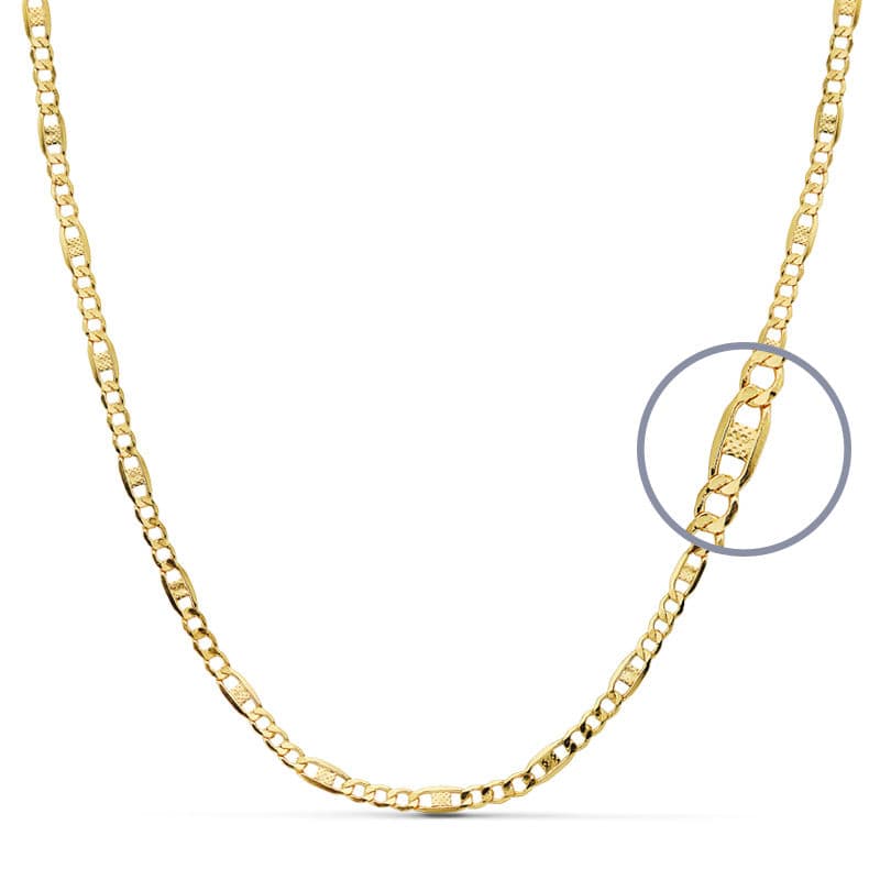18K Hollow Chain 50 cm 2.5 mm