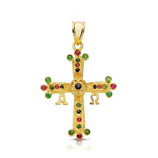 18K Small Covadonga Cross 28x24 mm