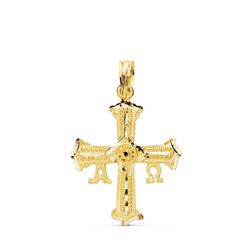18K Small Covadonga Cross 24x19 mm