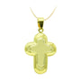 Cruz Bicolor sin Cristo Oro 18k – 22x15 mm