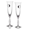 Personalized Wedding or Anniversary Glasses in Silver with Wooden Case