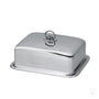 Mantequillera rectangular con tapa de plata de ley 925