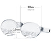 Boutons de manchette ovales Greca en or blanc mat et brillant, fermoir pivotant rigide 18x13 mm