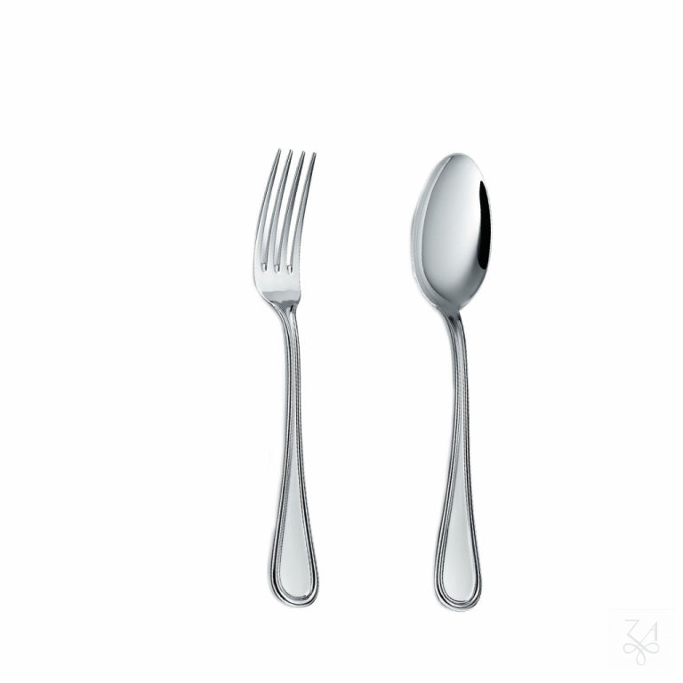 Set de cubertería de bebé de 2 piezas modelo Inglese en plata de ley