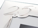 Cadre photo en argent, alliances en argent du 25e anniversaire 
