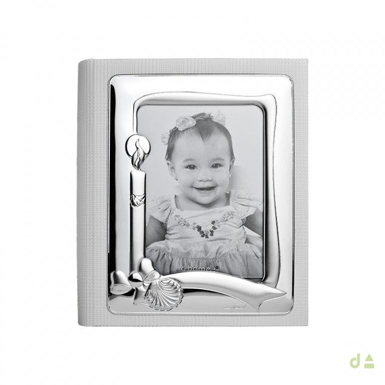 Baptismal Album Candle and Silver Shell