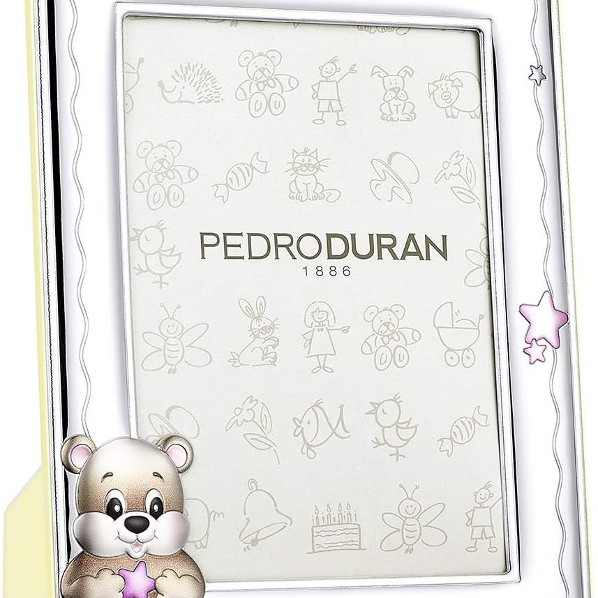 Pedro Duran photo frame Teddy with pink stars