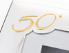 Silver Photo Frame 50th Anniversary Golden Wedding Rings 