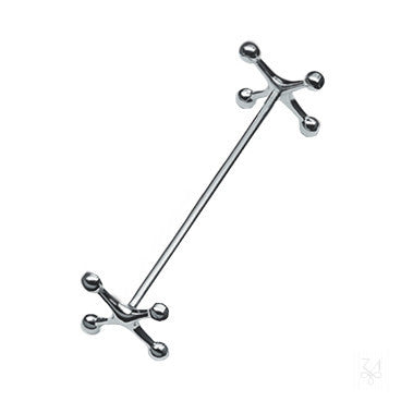 Reposacubiertos modelo Cross de plata de ley 925