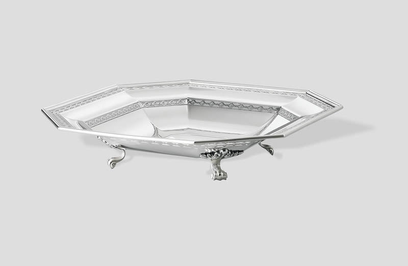 Octagonal Silver Centerpiece Table