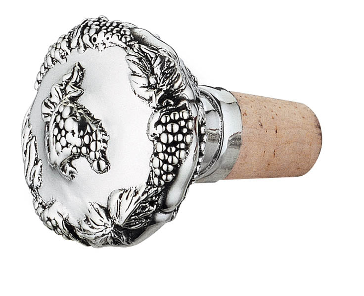 Silver Wine Bottle Stopper Grape