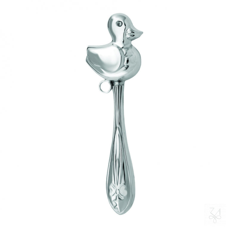 Silver Duck Rattle