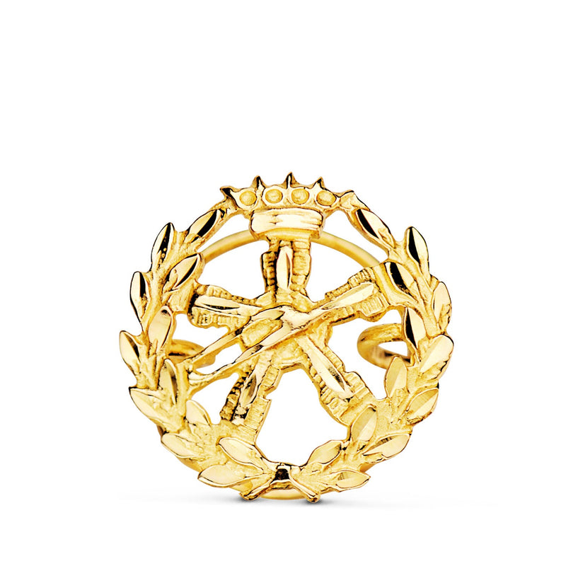 18K Yellow Gold Aeronautical Engineer Badge (Aerospace) 15 x 15 mm