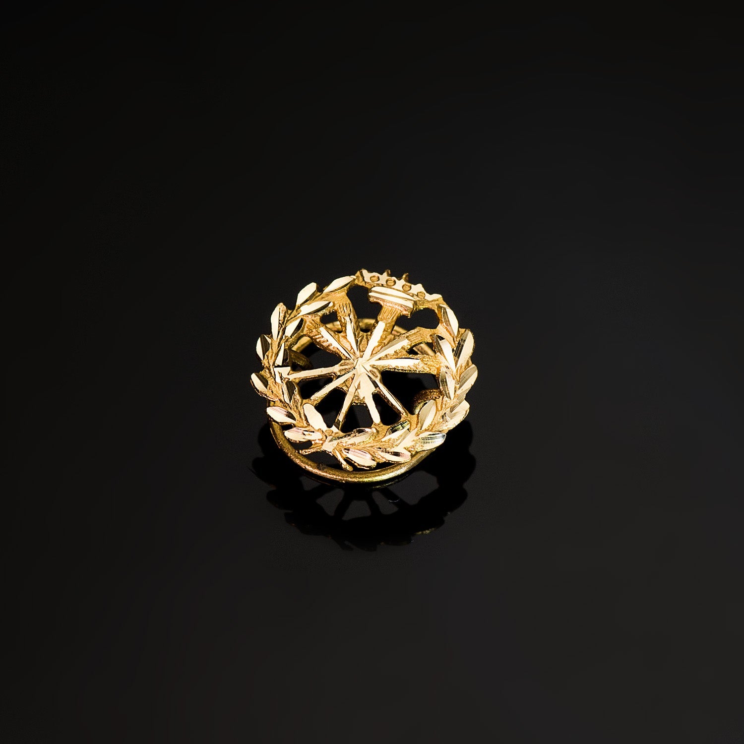 Insigne 18K Or Jaune Ingénieur Agronome. 15 x 15 mm