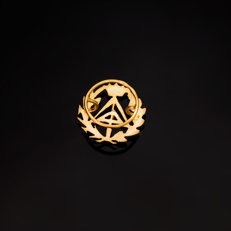 18K Yellow Gold Badge Quantity Surveyor (Technical Architect) 16 x 15 mm
