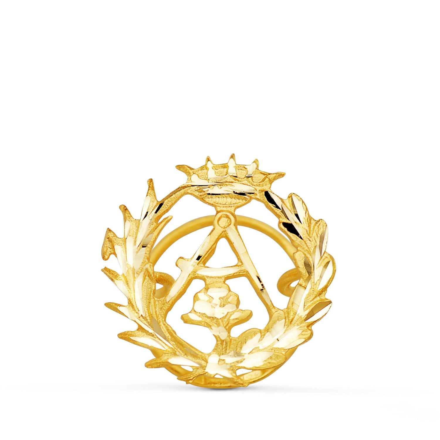 Insigne 18K Or Jaune Architecture. 16 x 16 mm
