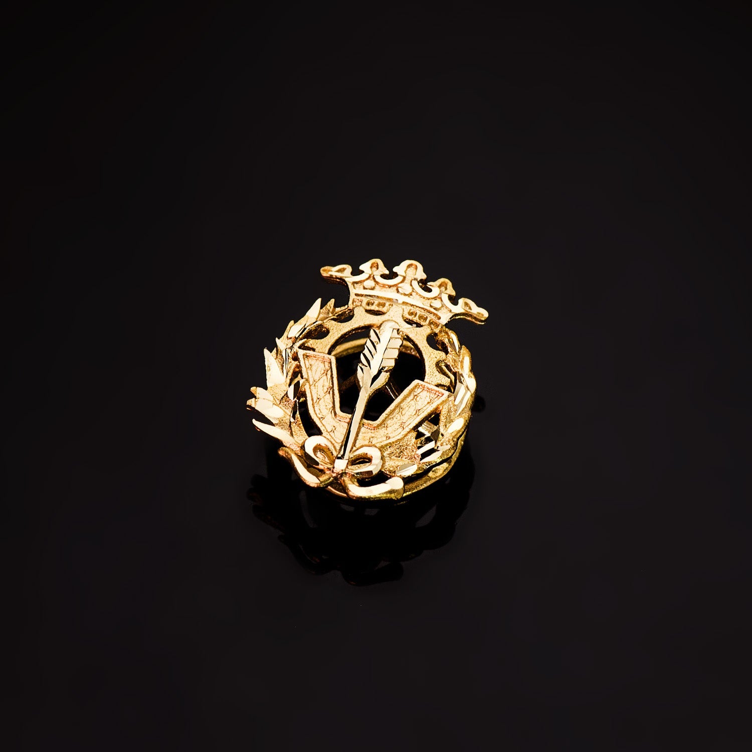 Insigne 18K Or Jaune Sciences Politiques et Économiques 18 x 14 mm