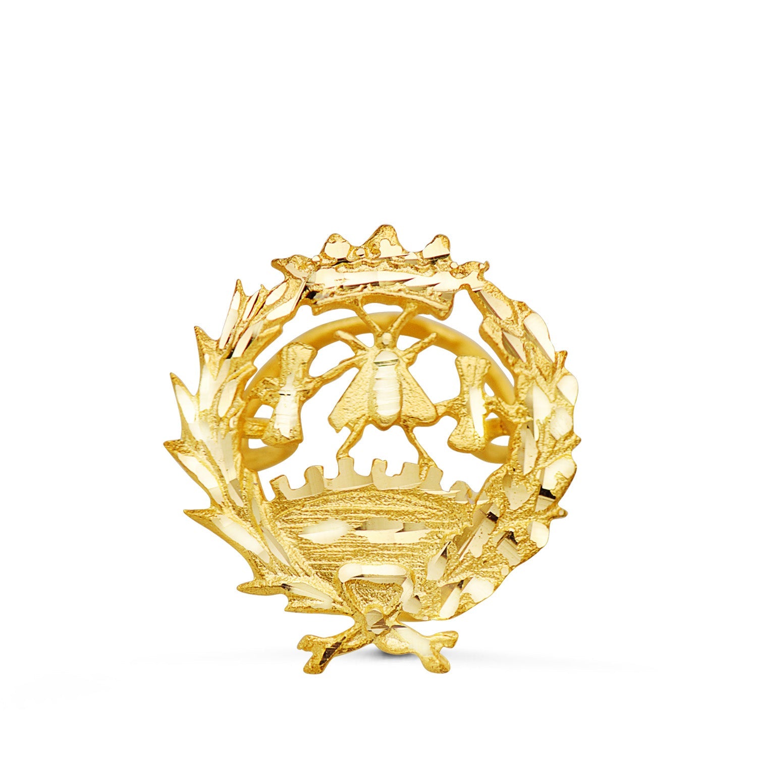 18K Abzeichen Gelbgold Volkswirtschaft 18 x 17 mm
