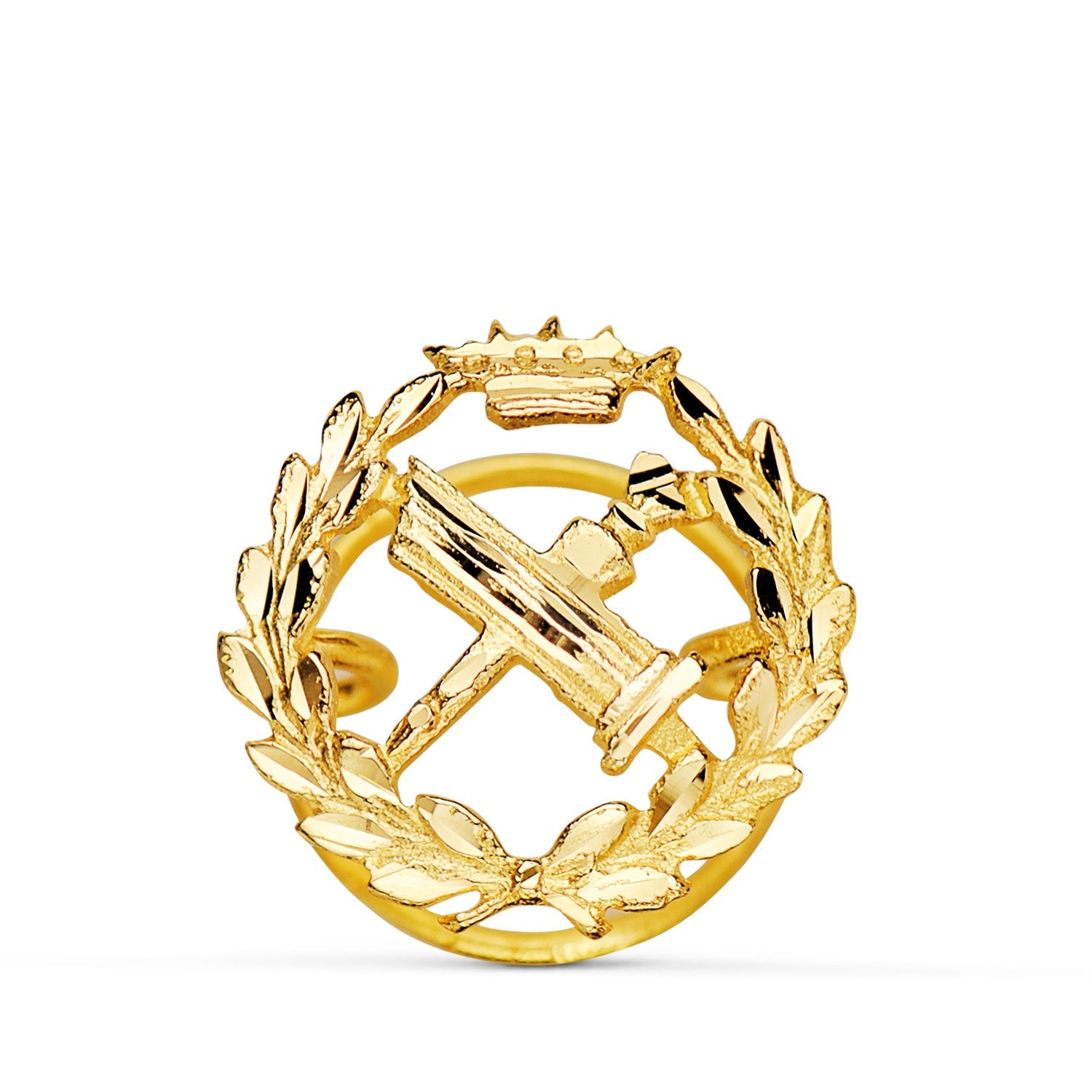 Insigne 18K Or Jaune Philosophie. 15 x 15 mm