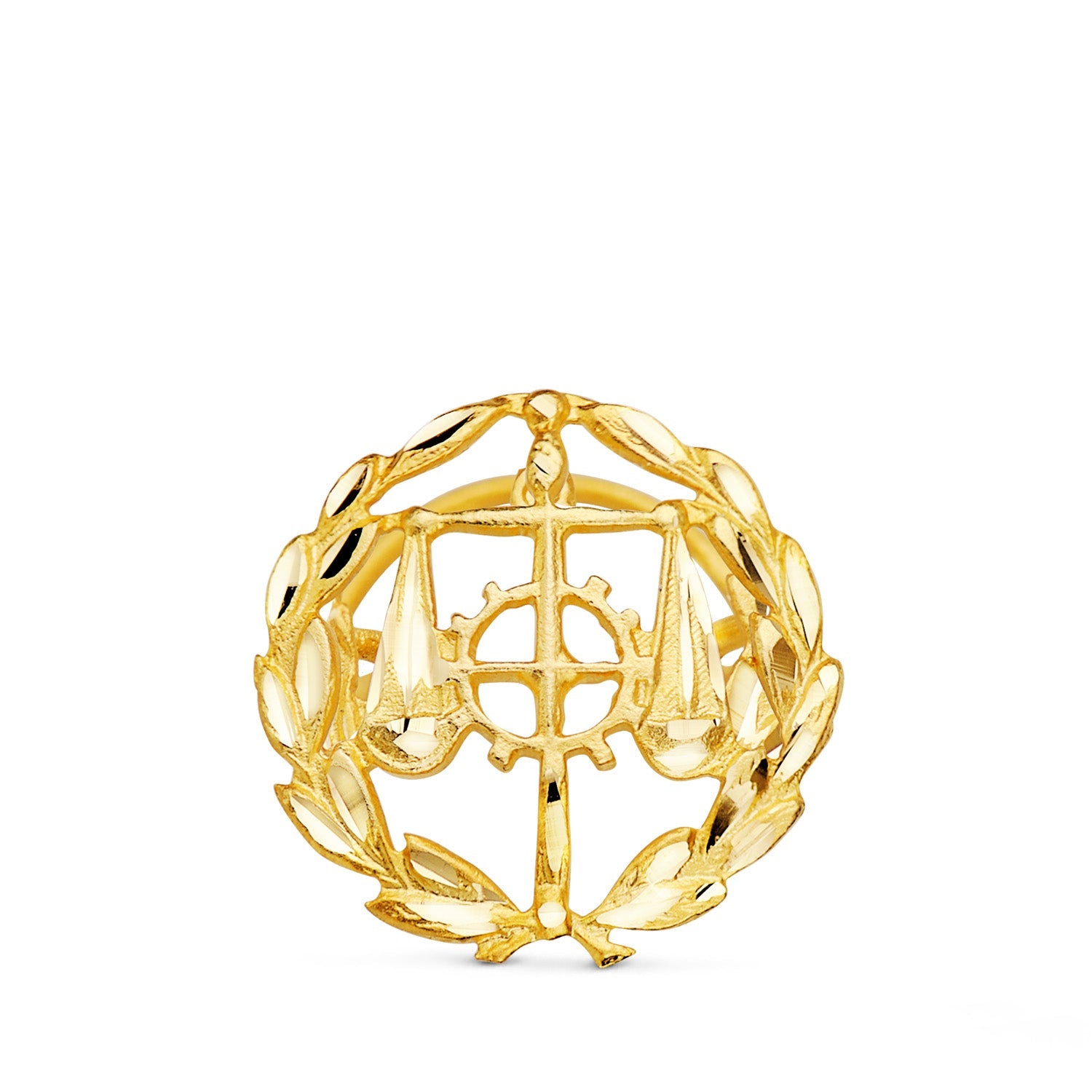 18K Abzeichen Gelbgold Arbeitsbeziehungen (Sozialwissenschaftler) 16 x 16 mm