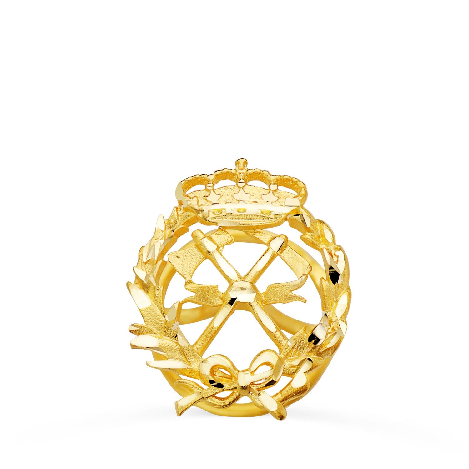 18K Abzeichen Gelbgold Forstingenieur 17 x 14 mm