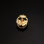 18K Yellow Gold Naval Engineer Badge 17 x 14 mm