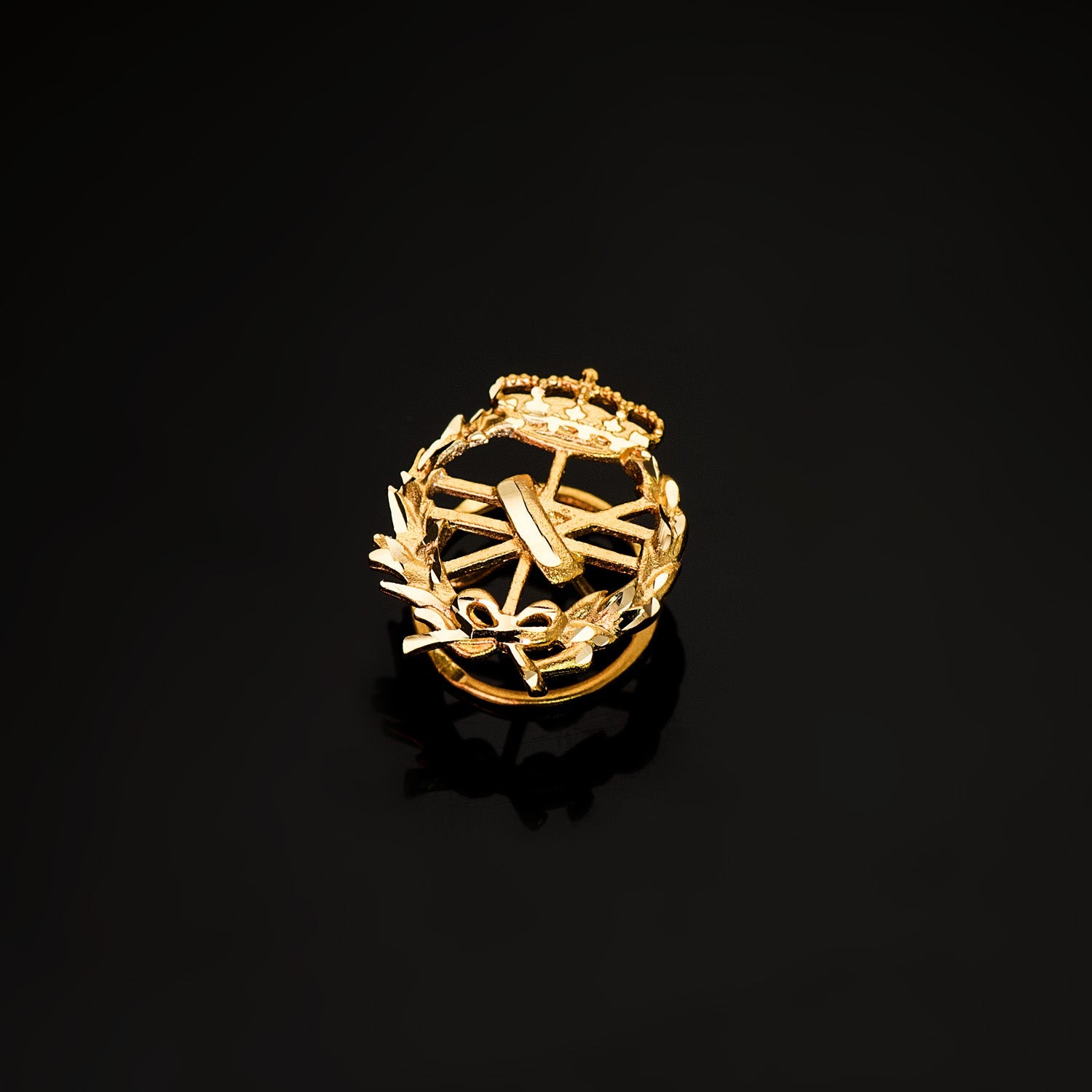 Insigne 18K Or Jaune Informatique 18 x 15 mm