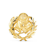 18K Yellow Gold Teaching Badge. 15 x 15 mm