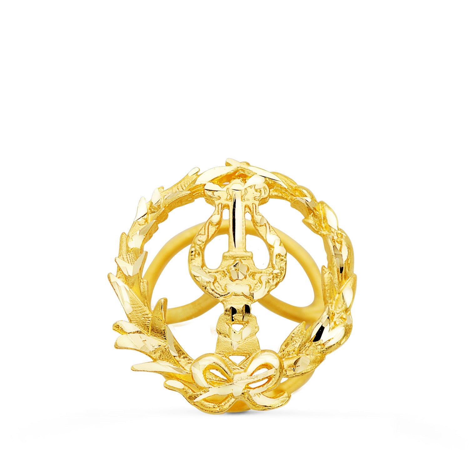 Insigne 18K Or Jaune Musicien 16 x 14 mm