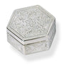 Pastillero Plata Hexagonal Flores