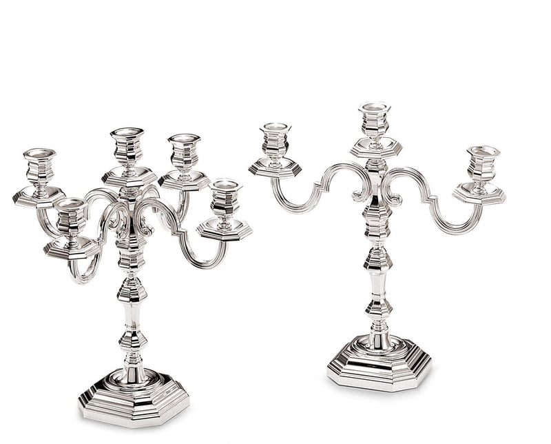 English Octagonal Candelabra 3 Arms