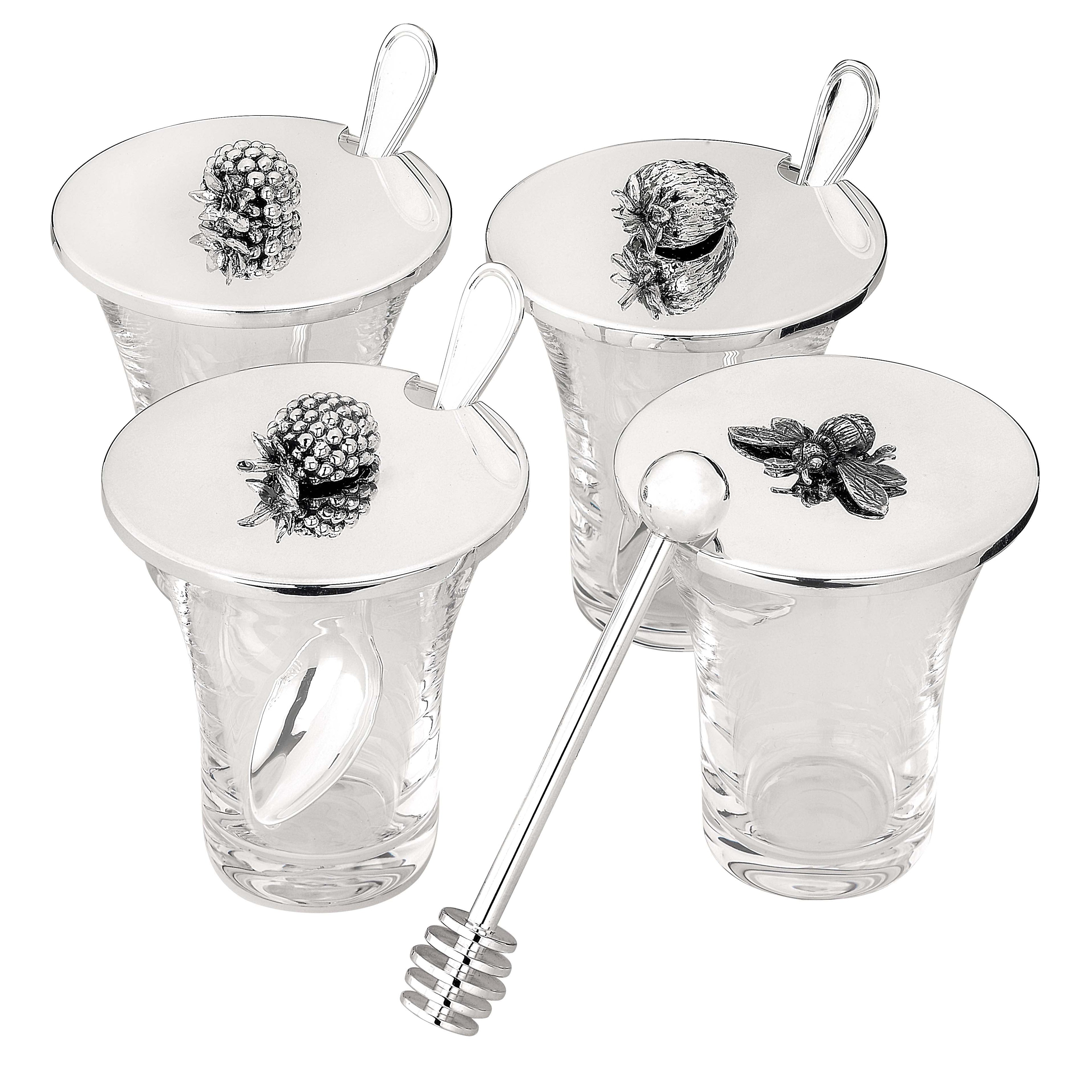 Raspberry Jam Holder Glass