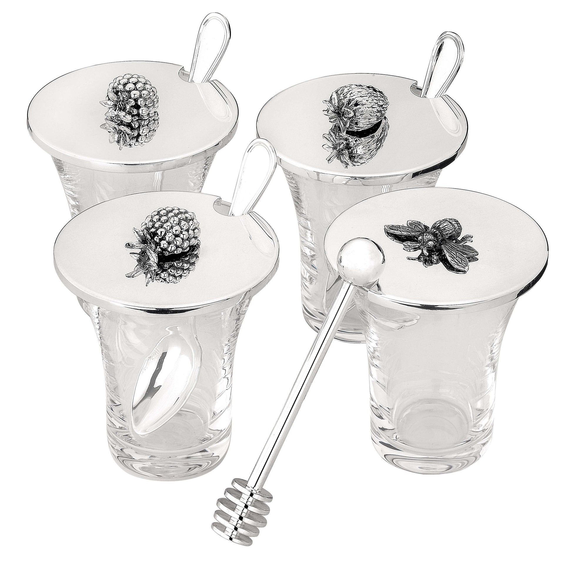 Raspberry Jam Holder Glass