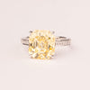 High quality emerald cut topaz solitaire