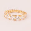 Alliance pavée de 6 mm plaquée or 18 carats